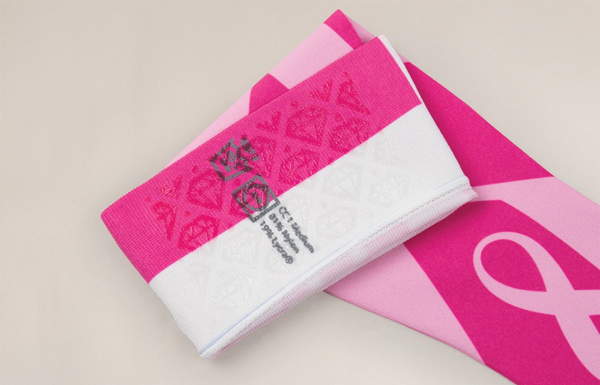 Compression Arm Sleeve for Lymphedema and Swelling | Ribbon Arm Sleeve LympheDIVAS - AskSAMIE: Answers for Accessibility