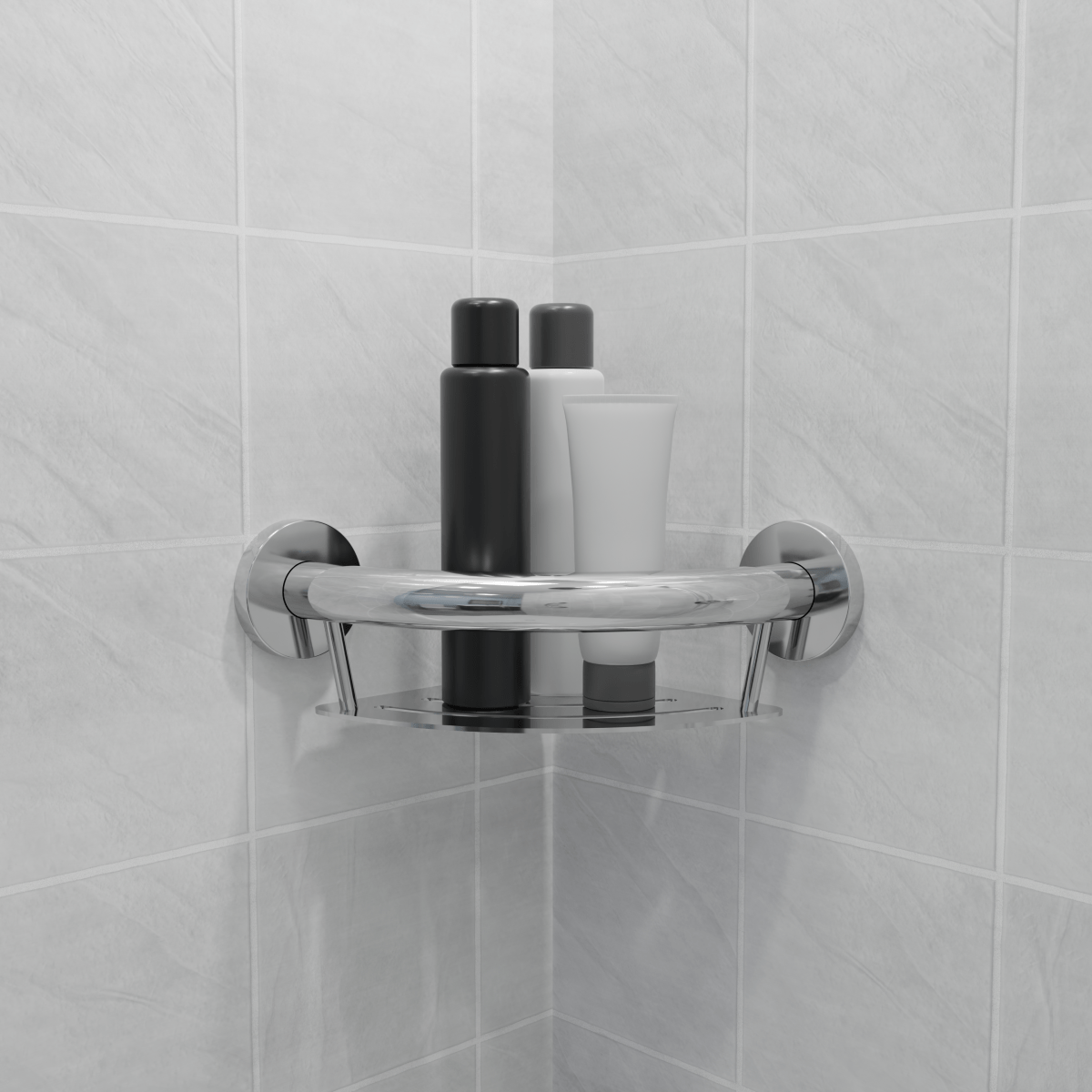 Corner Shelf Grab Bar Health Craft - AskSAMIE: Answers for Accessibility