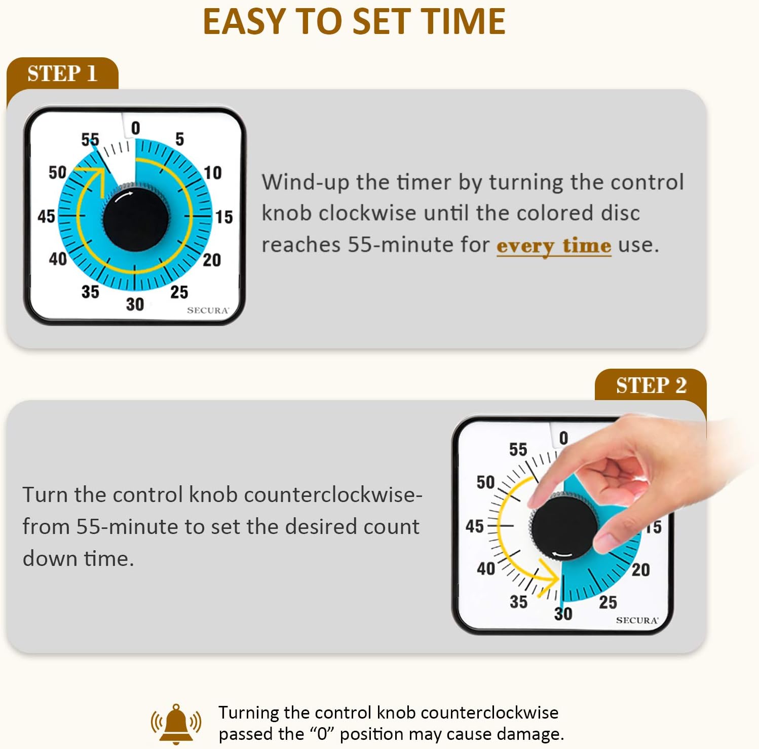 Countdown Timer how to use instructions from AskSAMIE