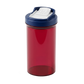 Patriotic SnapSlide one-handed easy open pill bottle standing upright, a red child-resistant prescription vial with a navy no-twist slide cap for people with arthritis or weak hands.