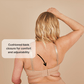Easy-On Mobility Bra by Springrose back view with cushioned closure in beige - AskSAMIE: Answers for Accessibility