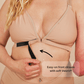 Easy-On Mobility Bra by Springrose Velcro front closure detail in beige - AskSAMIE: Answers for Accessibility