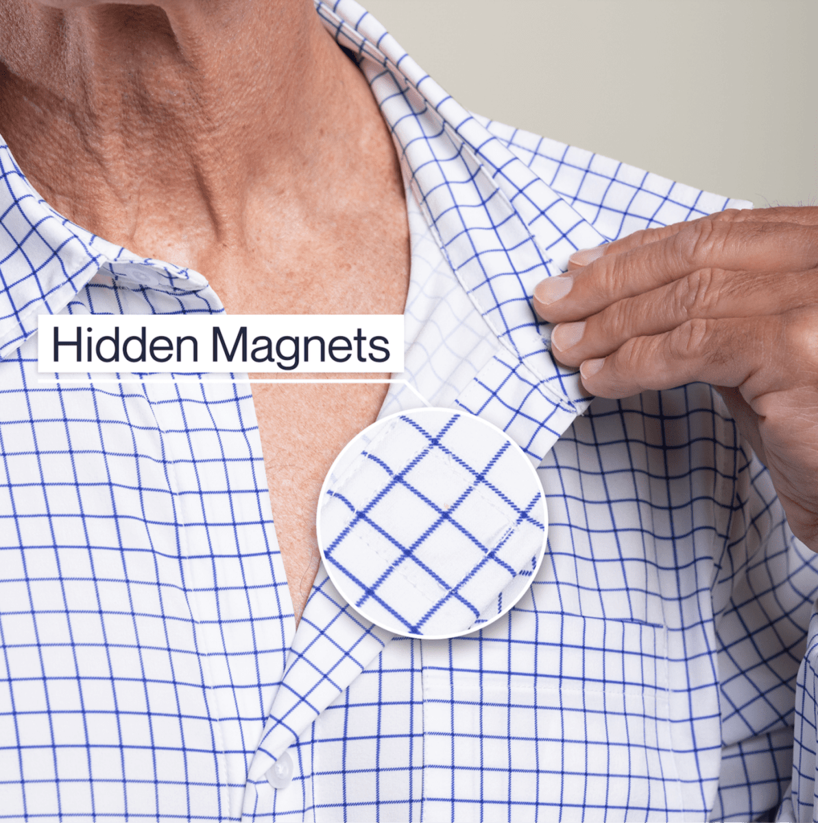 Everyday Magnetic Button - Down for Men | Tailored - Fit Joe & Bella - AskSAMIE: Answers for Accessibility