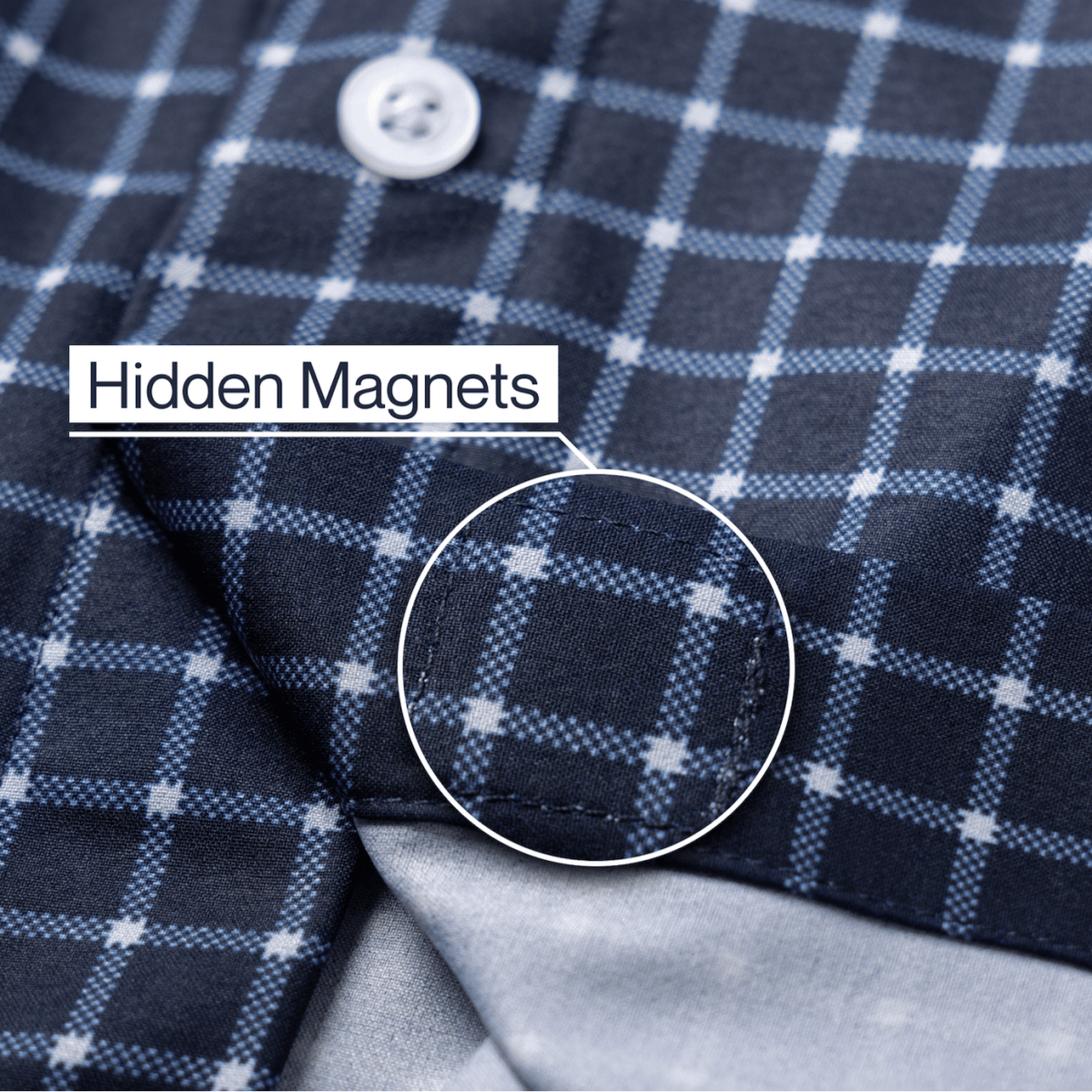 Everyday Magnetic Button - Down for Men | Tailored - Fit Joe & Bella - AskSAMIE: Answers for Accessibility