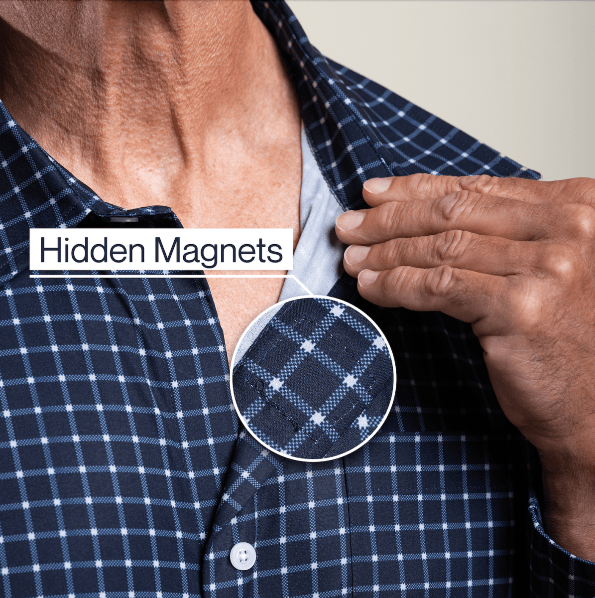 Everyday Magnetic Button - Down for Men | Tailored - Fit Joe & Bella - AskSAMIE: Answers for Accessibility