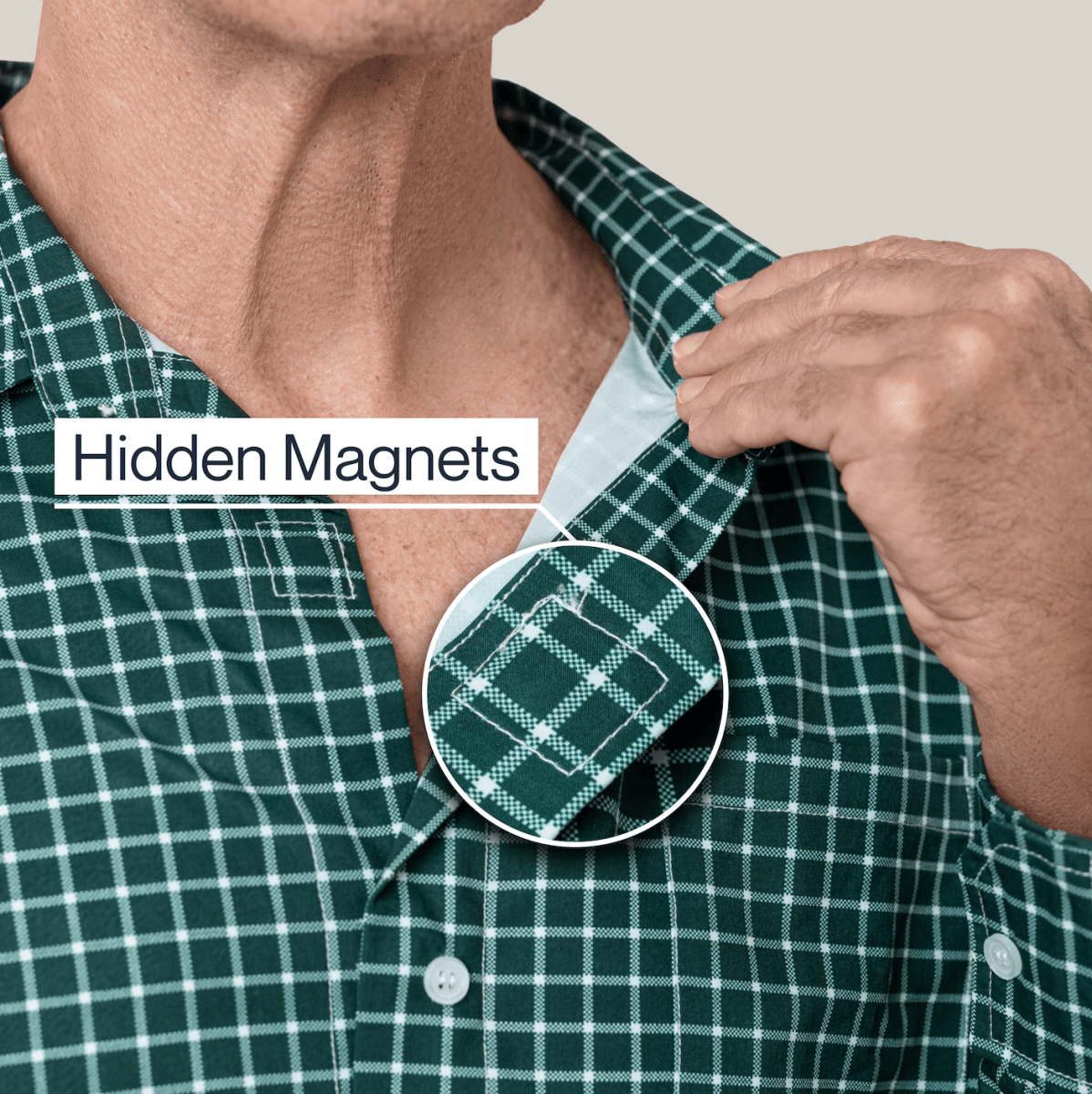 Everyday Magnetic Button - Down for Men | Tailored - Fit Joe & Bella - AskSAMIE: Answers for Accessibility