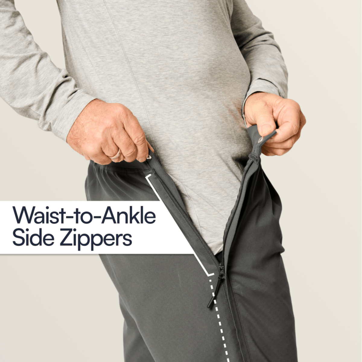 Everyday Side - Zip Pants for Men Joe & Bella - AskSAMIE: Answers for Accessibility