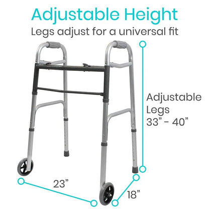 Folding Front Wheeled Walker Vive Health - AskSAMIE: Answers for Accessibility