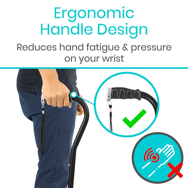 Folding Offset Swivel Cane Vive Health - AskSAMIE: Answers for Accessibility