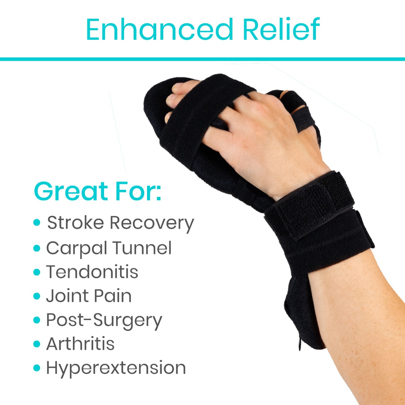 Resting Hand Splint worn in hand great for relief from AskSAMIE