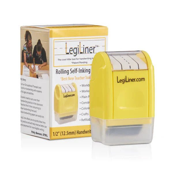 LegiLiner Self - Inking Teacher Stamp - 1/2 - inch Dashed Handwriting Line LegiLiner - AskSAMIE: Answers for Accessibility