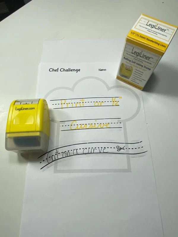 LegiLiner Self - Inking Teacher Stamp - 1/2 - inch Dashed Handwriting Line LegiLiner - AskSAMIE: Answers for Accessibility