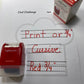 LegiLiner Self-Inking Teacher Stamp-3/4-inch Dashed Handwriting Lines Roller Stamp | at AskSAMIE
