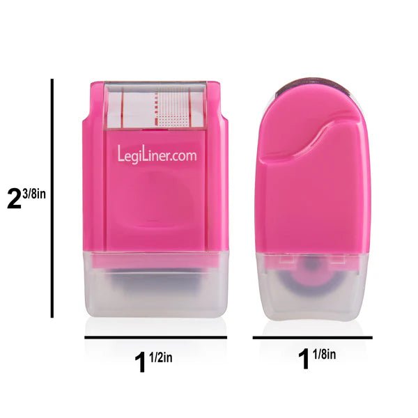 LegiLiner Self-Inking Teacher Stamp-3/4-inch Pink Shaded Handwriting Lines Roller Stamp | at AskSAMIE