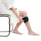 An older adult seated on a shower bench uses the loofah replacement sponge to wash their lower leg without bending or losing balance