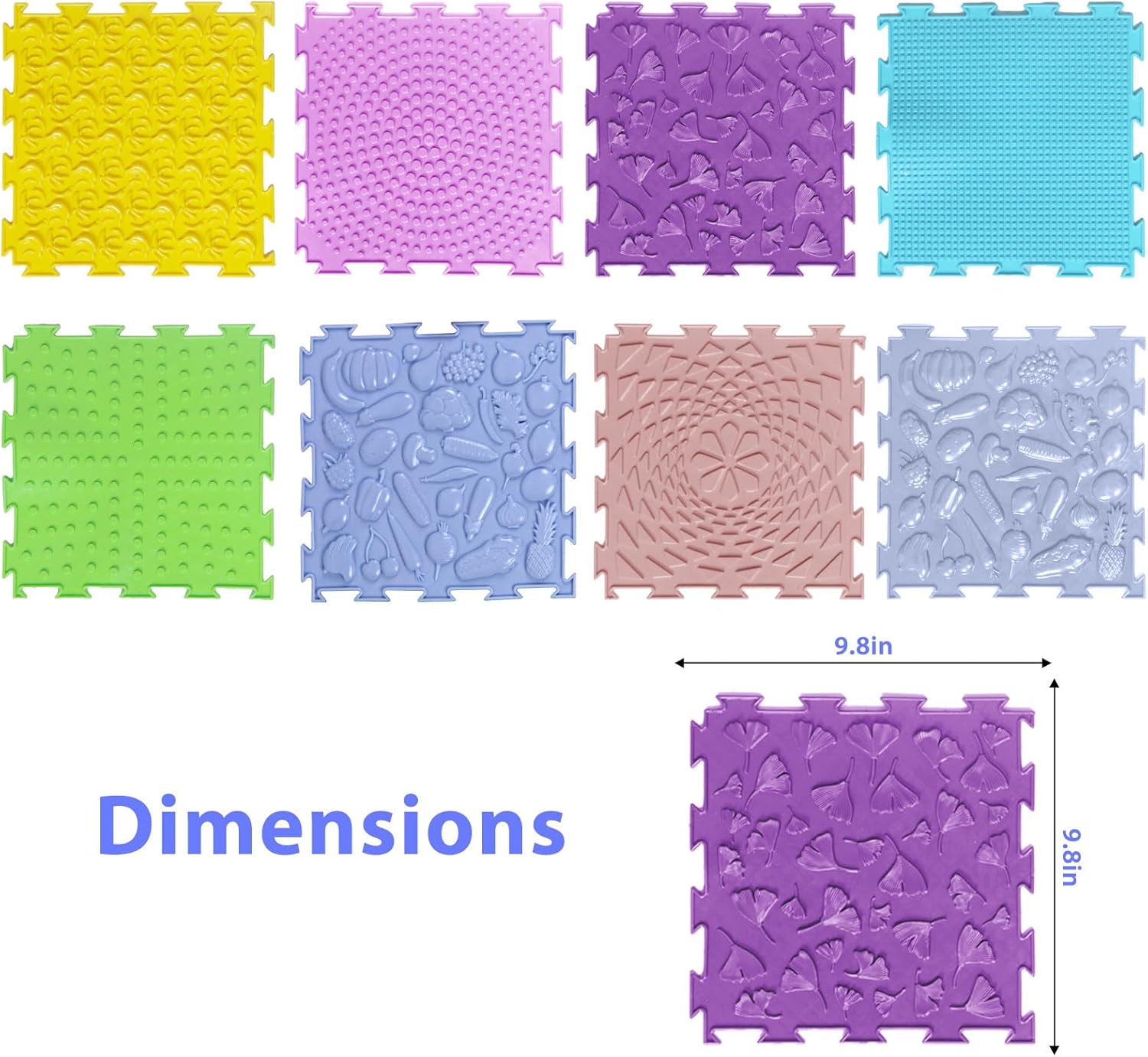 Natural Sensory Playmat Set dimensions from AskSAMIE