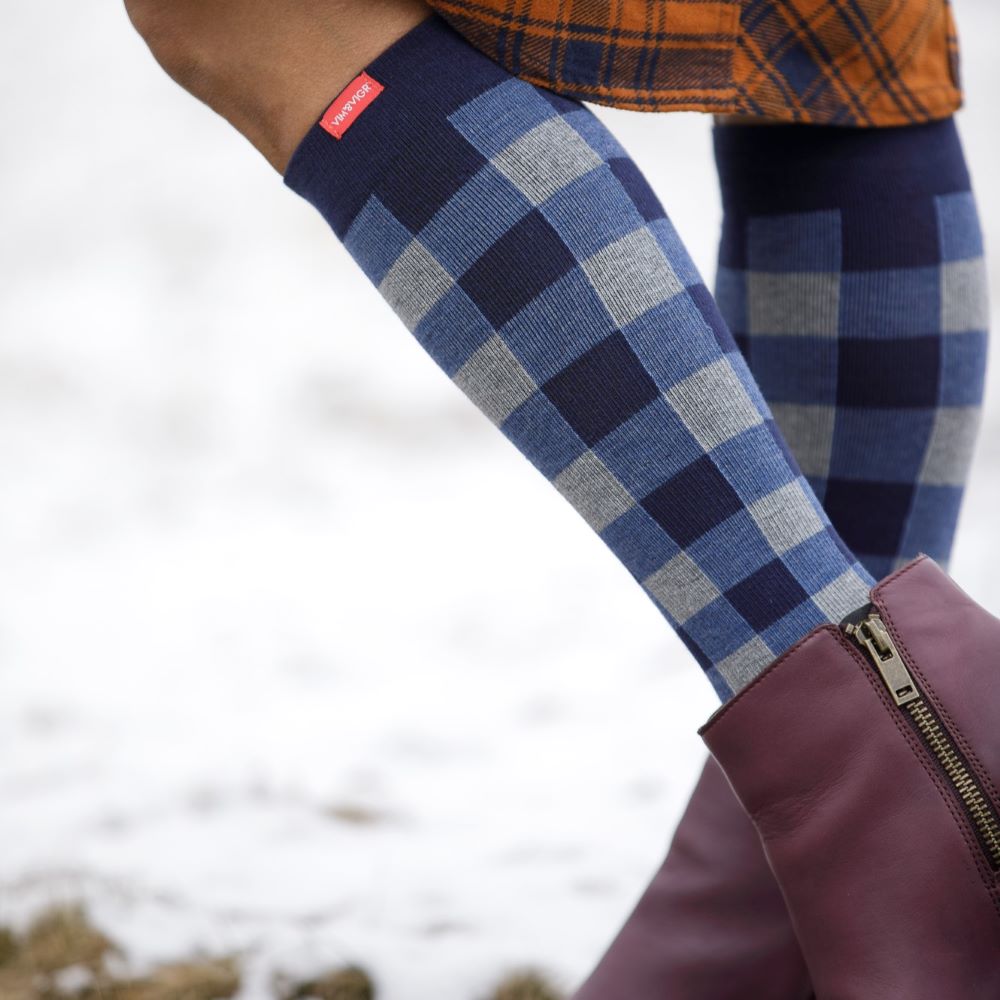 Montana Plaid (Cotton Compression Socks) VIM & VIGR - AskSAMIE: Answers for Accessibility