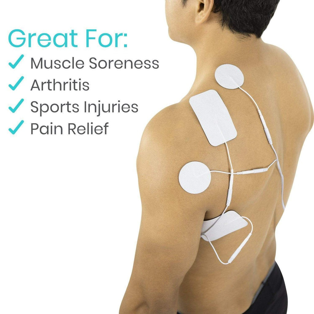 person with electrodes placed on back and side from AskSAMIE