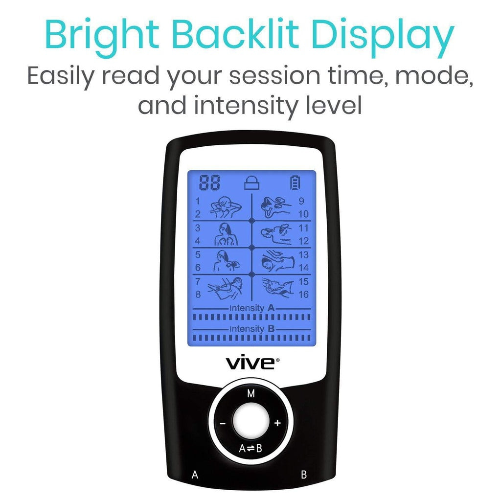 8 Mode TENS Unit with LED display turned on from AsKSAMIE