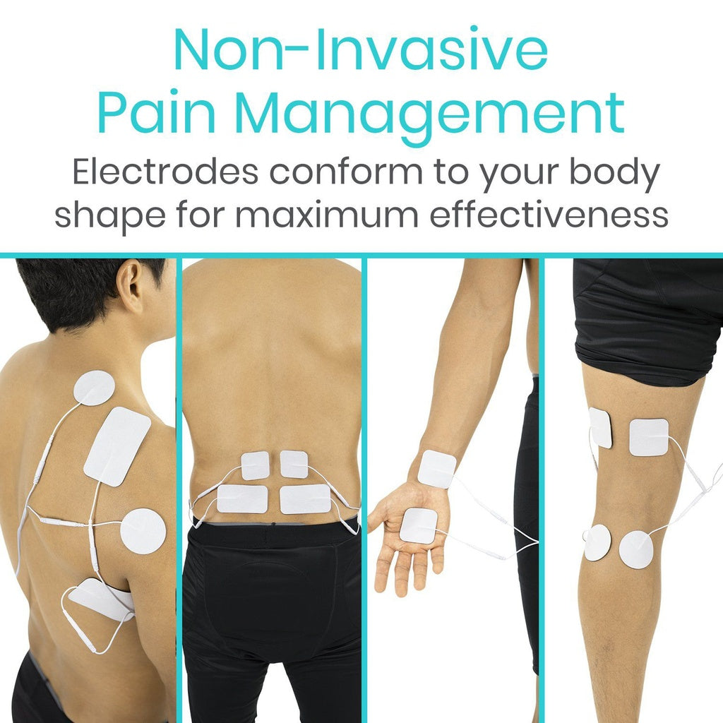 8 Mode TENS Unit
 patched onto person's various parts of body from AskSAMIE