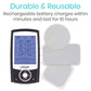 8 Mode TENS Unit description as rechargeable within minutes