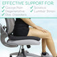 person sitting on office chair on top of Honeycomb Gel Seat Cushion