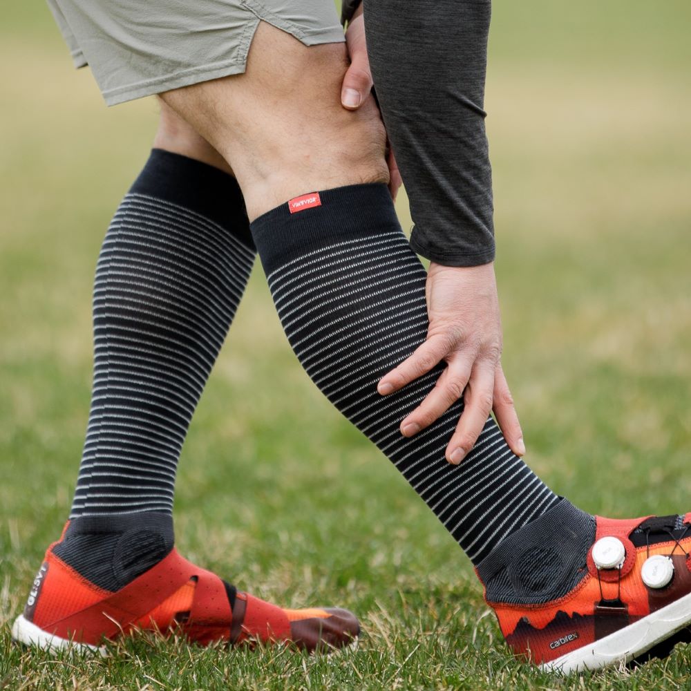 Pinstripe (Cotton Compression Socks) VIM & VIGR - AskSAMIE: Answers for Accessibility