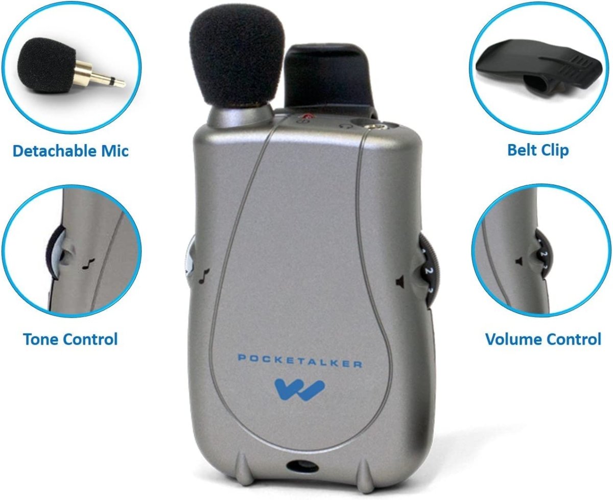 PockeTalker DUO External Hearing Aid | Pocket Talker Amplifier PockeTalker - AskSAMIE: Answers for Accessibility