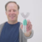 Demonstration of the SymplBrush automatic toothbrush cleaning a full arch of teeth in one 30 second guided cycle, with no brushing motion required.
