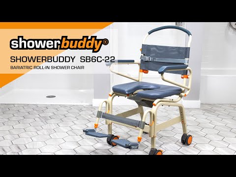 Wide Roll-In Shower Chair video