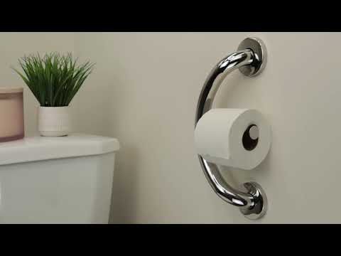 how toilet paper grab bar works video