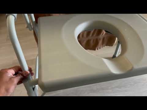 Bariatric Drop Arm Bedside Commode video