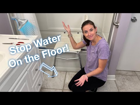 How to prevent water from getting on the floor using a tub bench