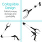 Foldable Reacher/Grabber Tool for Seniors picture with stretched and folded in half from AskSAMIE.