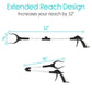 Foldable Reacher/Grabber Tool for Seniors picture with measurements from AskSAMIE
