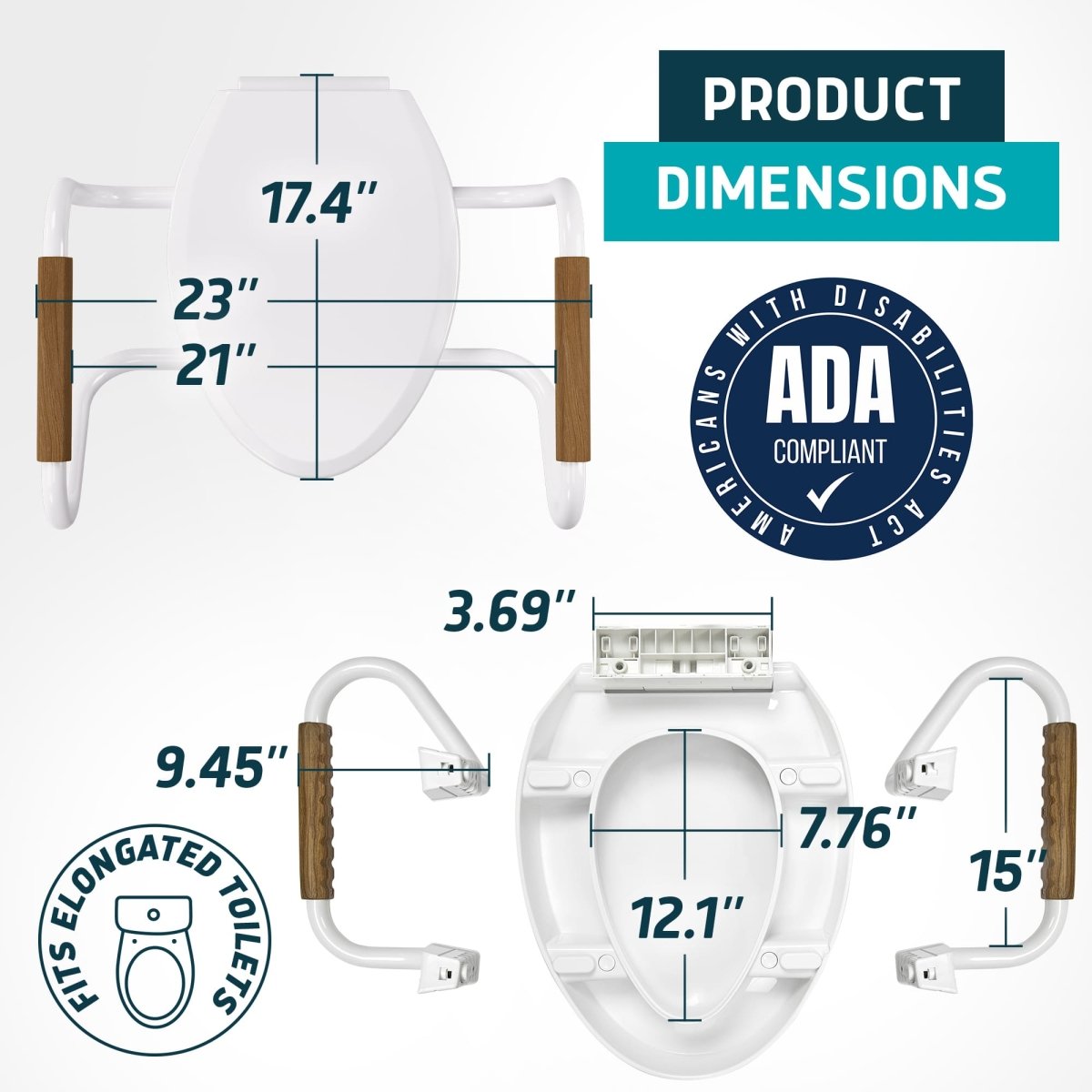 Raised Toilet Seat with Handles – Soft-Close, 3-Inch Riser for Seniors Lunderg - AskSAMIE: Answers for Accessibility