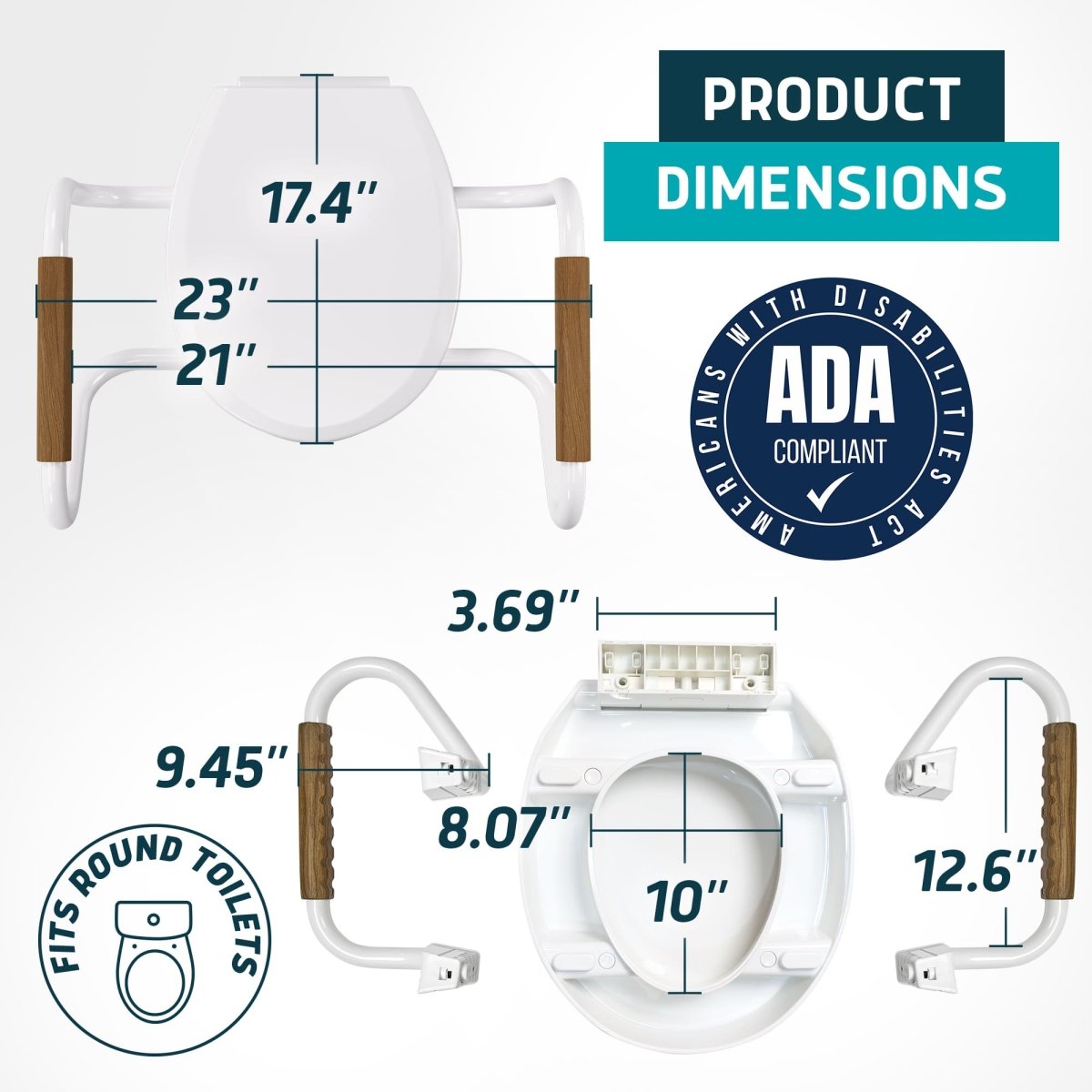 Raised Toilet Seat with Handles – Soft-Close, 3-Inch Riser for Seniors Lunderg - AskSAMIE: Answers for Accessibility