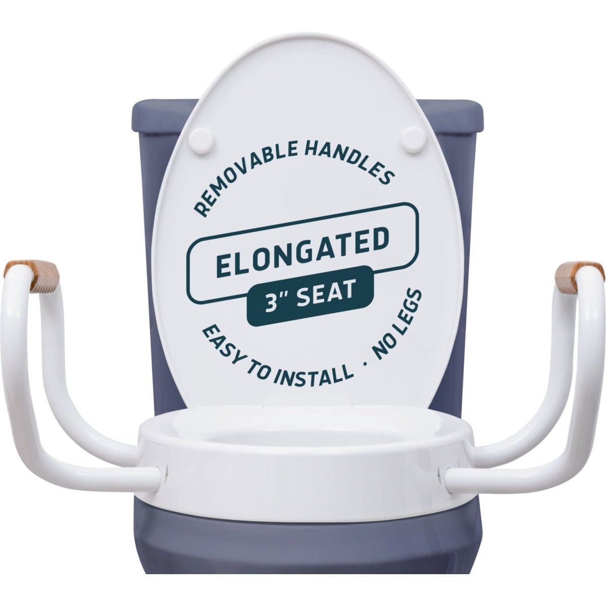Raised Toilet Seat with Handles – Soft-Close, 3-Inch Riser for Seniors Lunderg - AskSAMIE: Answers for Accessibility