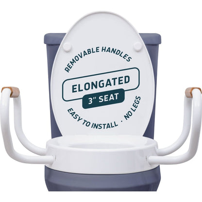 Raised Toilet Seat with Handles – Soft-Close, 3-Inch Riser for Seniors Lunderg - AskSAMIE: Answers for Accessibility