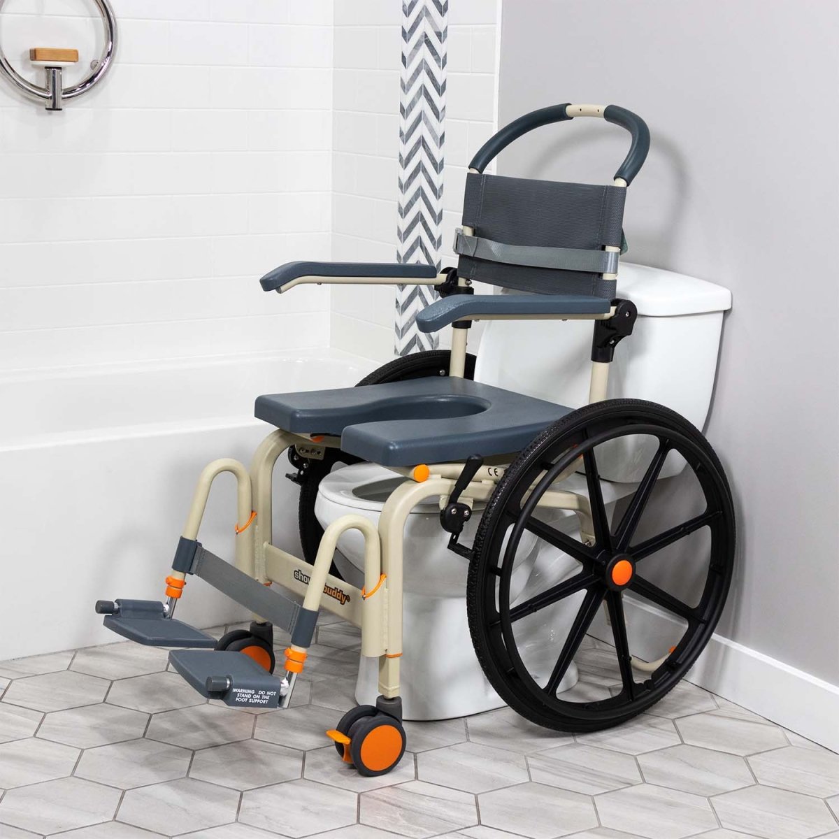 Roll - In Shower Wheelchair | ShowerBuddy SBC6 SolutionBased - AskSAMIE: Answers for Accessibility