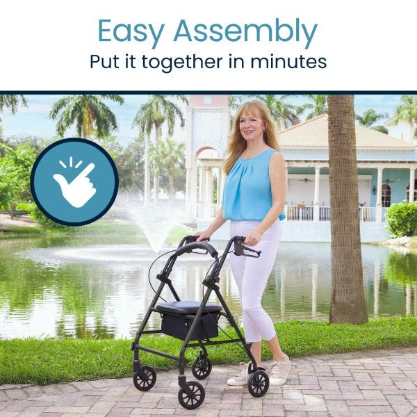 Rollator with 6" Wheels Vive Health - AskSAMIE: Answers for Accessibility