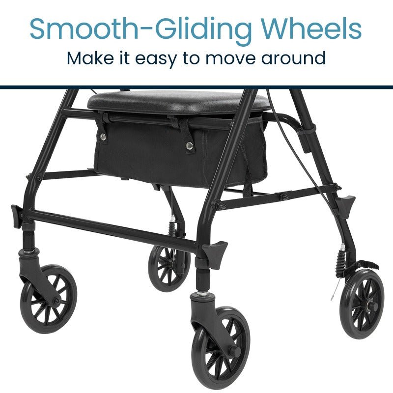 Rollator with 6" Wheels Vive Health - AskSAMIE: Answers for Accessibility