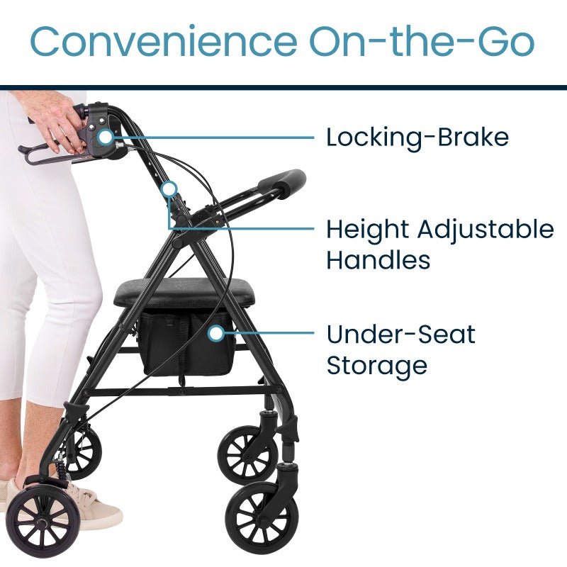 Rollator with 6" Wheels Vive Health - AskSAMIE: Answers for Accessibility