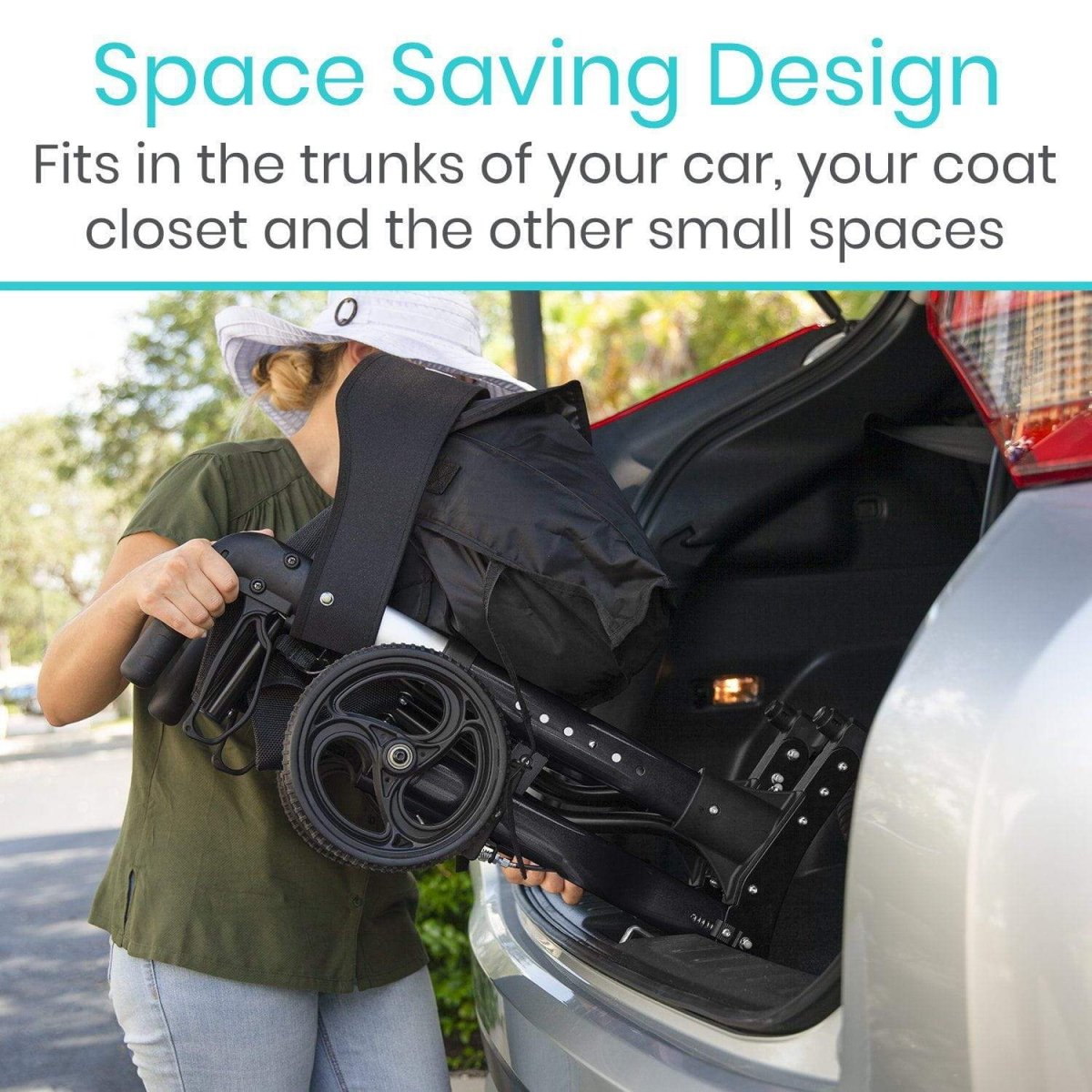 Rollator with 8" Wheels Vive Health - AskSAMIE: Answers for Accessibility