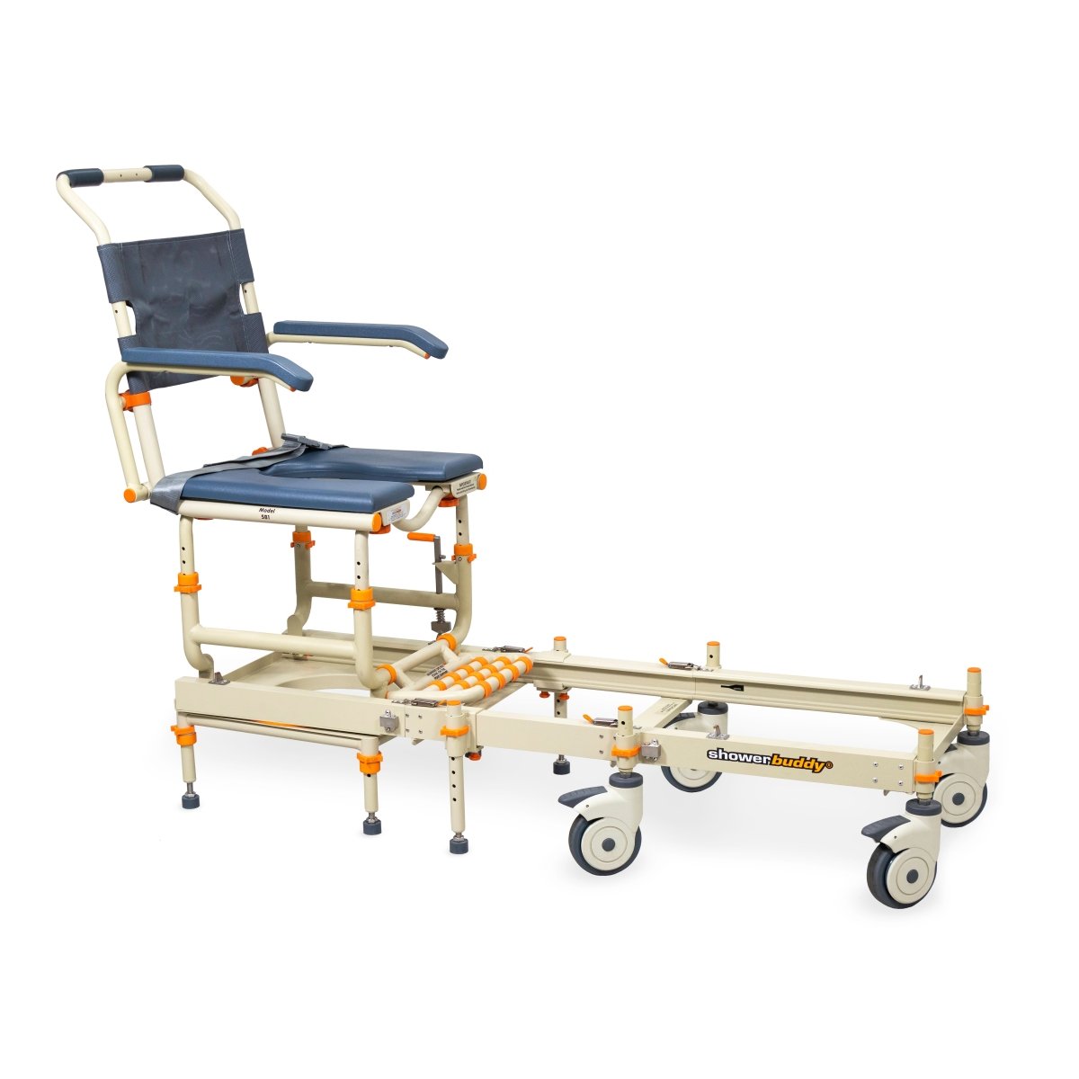 Rolling Shower Chair for Standard Showers | Gets over the threshold SolutionBased - AskSAMIE: Answers for Accessibility