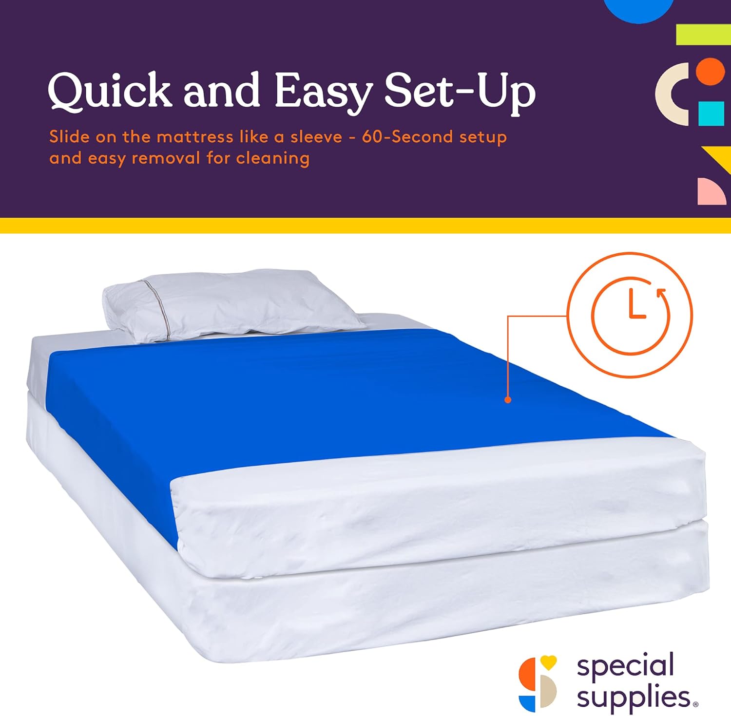 Sensory Compression Bed Sheet for Kids easy setup at 60 seconds from AskSAMIE