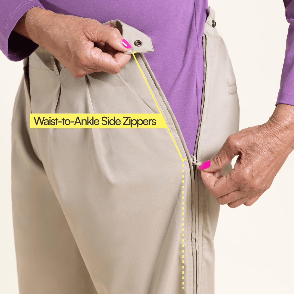 Signature Side - Zip Dress Pants for Women Joe & Bella - AskSAMIE: Answers for Accessibility