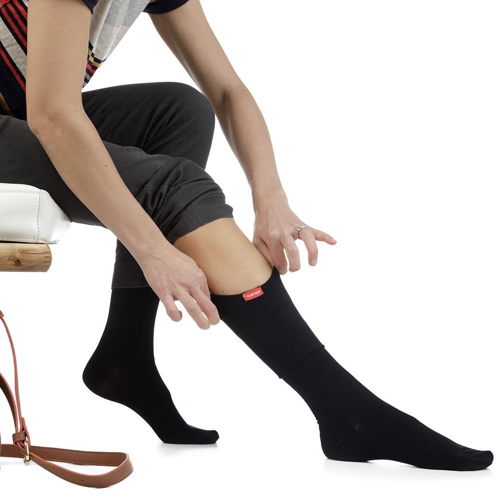 Solid Black (Cotton Compression Socks) VIM & VIGR - AskSAMIE: Answers for Accessibility