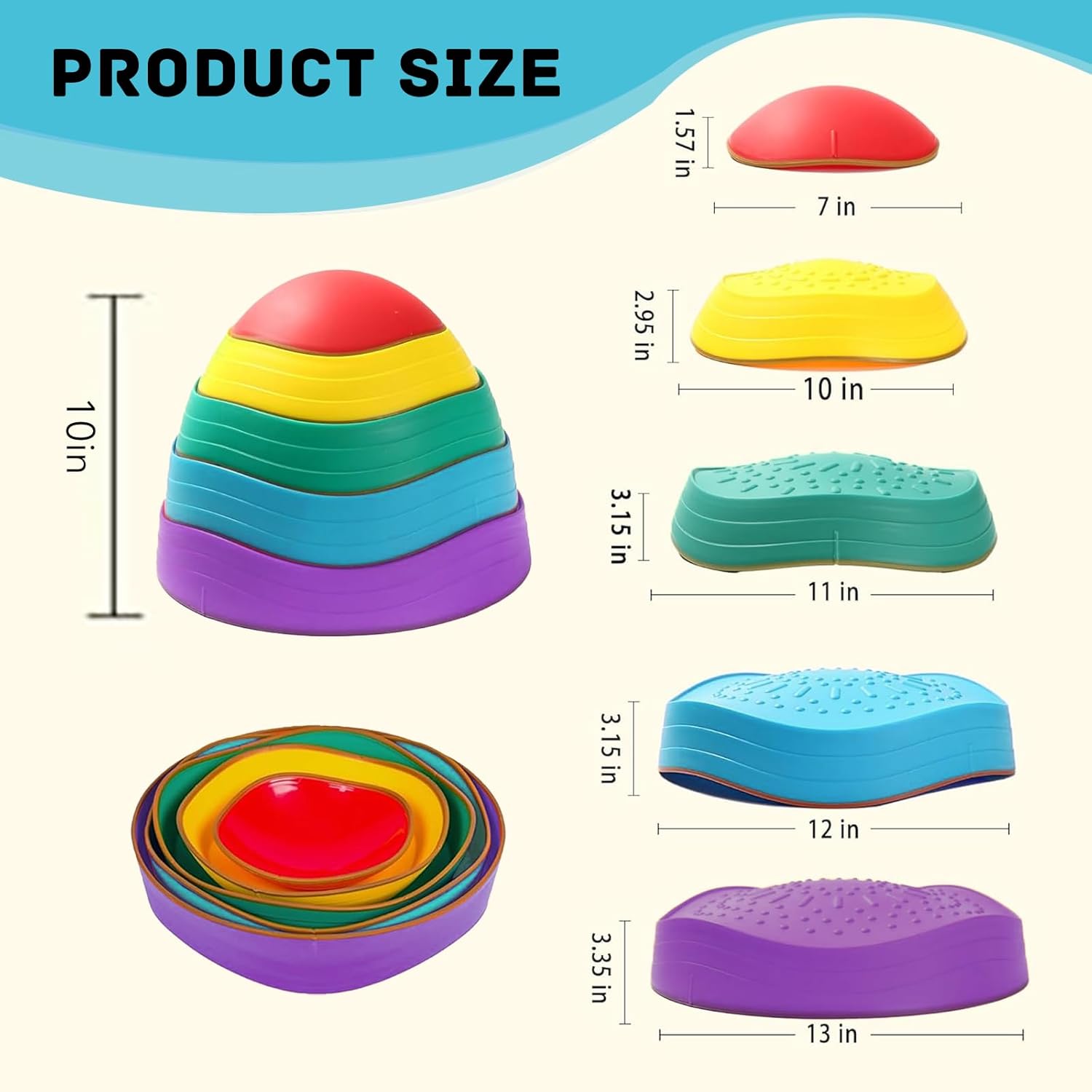 Stepping Stones for Kids dimensions from AskSAMIE
