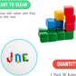 Mini Stacking Cubes easy to clean by rinsing in water from AskSAMIE